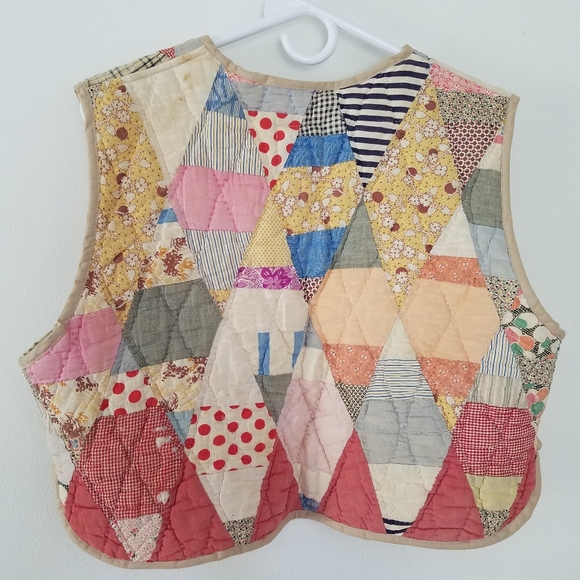 NWOT Potter's Daughter Upcycled Vintage Quilt Vest M/L - Picture 6 of 11